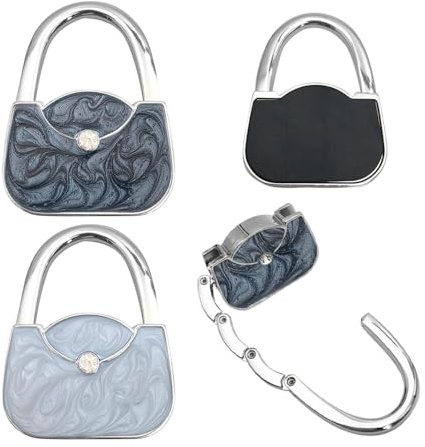 XFSRG Porte Sac à Main Table – Crochet Accroche Sac Pliable en Métal Antidérapant Suspension Pratique pour Table ou Bureau Idée Cadeau Femme (B)