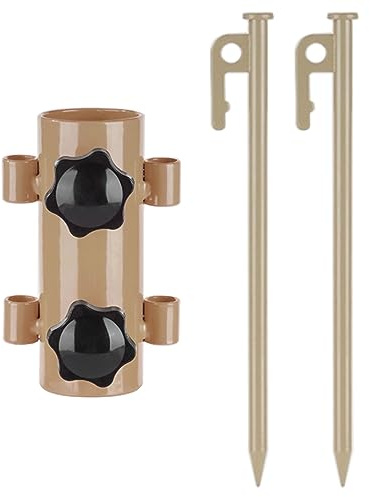 Guaber Portable Tent Holder With Pegs Canopy Rod Fixed Tube Reinforced Wind Proof Awning For Outdoor Camping Camping Wind Proof Accessories Hiking Fishing Bracket Awning