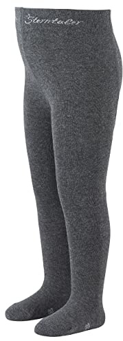 Sterntaler Strumpfhose uni - Baby und Kinder Strumpfhose mit hohem Baumwollanteil (90%) - hautsympathisch - bequeme Passform - pflegeleicht -Babykleidung ab Geburt - Größe 80, Farbe anthrazit melange