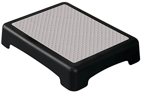 Non-Slip Indoor/Outdoor 4 Inch Height Mobility Platform Step, Grooved Surface for Added Traction, Drainage Holes – Supports Up to 400 Pounds, Measures 19 1/4 L x 15 1/2 W x 4 H