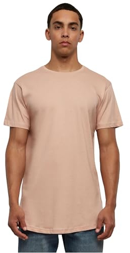 Urban Classics Herren Shaped Long Tee T-Shirt, Rosa (light rose), 2XL