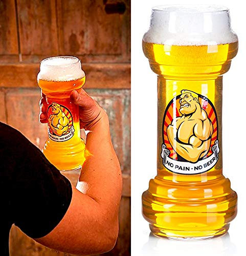 Out of the blue Chope à bière, No Pain - No Beer, pour env. 380 ML, H: env. 22 cm