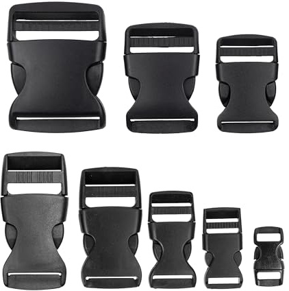 Hebilla de Liberación Lateral Doble, Tamaño 38 mm, Paquete de 10 Unidades, Mochila, Cinturón, Collar de Perro, Bricolaje, Accesorios