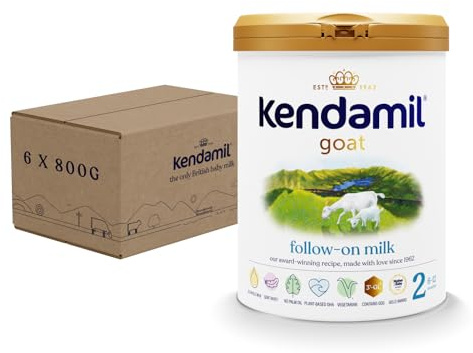 (6x800g) Kendamil Goat Follow On Milk, Stage 2 – British Made, Goat Whole Milk Formula – with HMOs, with A2Milk, No Palm Oil, No Fish Oil, No SOYA, No GMOs