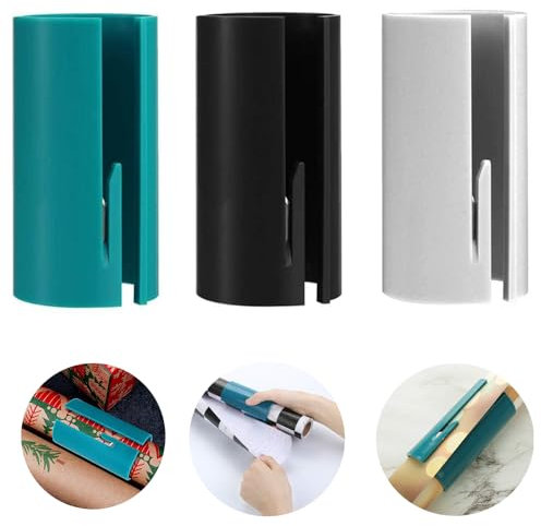 3 Pezzi Tagliacarte da Imballaggio, Taglierina Carta Imballaggio, Regalo Taglierina per Carta, Taglierina scorrevole per carta da imballaggio,Regalo Taglierina per Carta