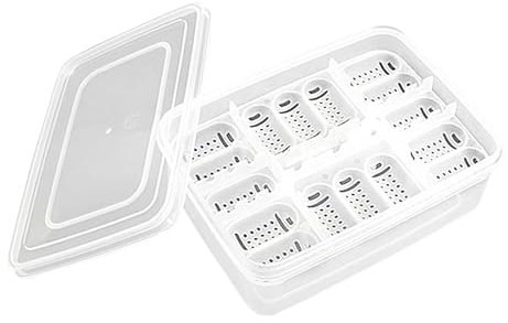 Brutkasten für Reptilien-Eier, Reptilien-Zuchtbox,Transparenter Reptilien-Inkubator mit 16 Gittern - Inkubationsbox für die Entwicklung von Reptilieneiern, Brutkasten, Bruttablett