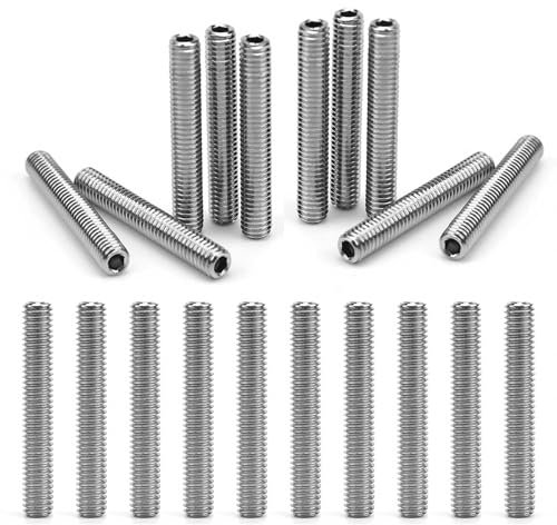 20 Stück M6 Innensechskant, AMONENZ Innensechskant Gewindestifte, 6 X 40 mm Edelstahl Madenschrauben, für Holzbearbeitung, Maschinenbauteile, Bau und Möbelelemente