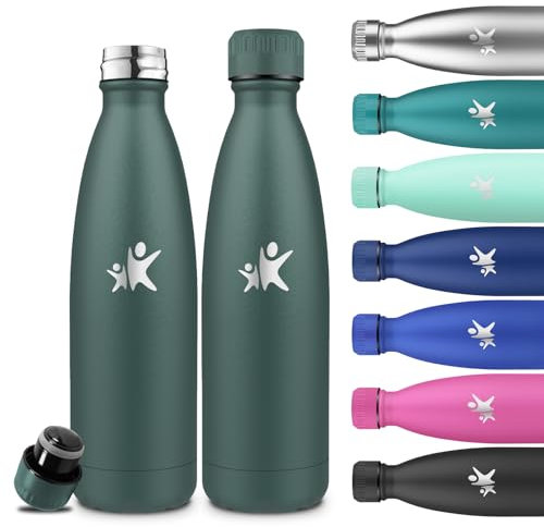 Grsta Thermosflasche, Trinkflasche Edelstahl 0,75l, BPA-Frei, Auslaufsicher, 24h Kalt & 12h Warm, Wasserflasche Doppelwandige Vakuumisolierte, für Camping, Reisen, Sport, Büro