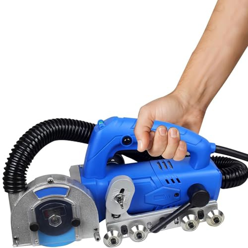 GAYAYAS Machine électrique de Retrait de Joints 1200 W 9000 TR/Min, Nettoyeur de Joints de carrelage, Rebond Automatique, pour Joints de Douche, Baignoire, carrelage