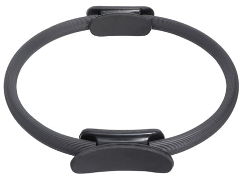 BATHVEVE Anello Pilates Nero Resistente per Yoga e Fitness Cerchio per Allenamento di Tonificazione e Flessibilità Attrezzo Pilates Casa per Esercizi Interni
