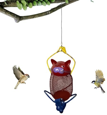 Distributeur de Nourriture pour Oiseaux | Station De Nourriture Anti-Écureuils - Petite Mangeoire Anti-Écureuils avec Crochet,pour Observation de la Faune au Jardin et à la Cour,