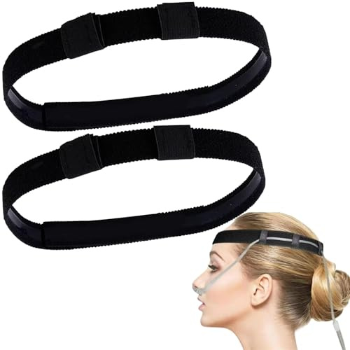 YYBFD - 2 Diademas cómodas para cánula Nasal de oxígeno y Protector de oídos para usuarios de concentrador de Tubo de oxígeno Ajustable, para prevenir el Dolor de oídos.