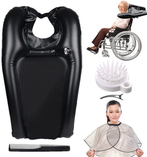 Inflatable Shampoo Tray Wash Basin, Shampoo Bowl, Neck Rest Support