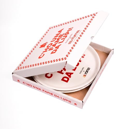 AS Roma Set Piatti Pizza - C'HO UNA FAME DA LUPI