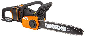 WORX WG384E 36V (40V Max) Dual Battery Cordless Brushless Chainsaw, 35 cm