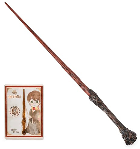 Wizarding World Harry Potter - Authentischer Harry Potter Zauberstab aus Kunststoff mit Zauberspruch-Karte, ca. 30,5 cm, Spielzeug für Kinder ab 6 Jahren, Fanartikel