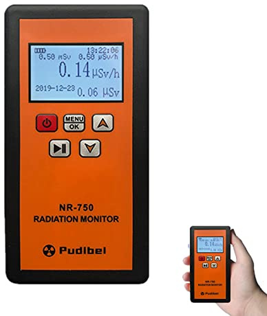 Geevorks Rilevatore di radiazioni nucleari, tester a raggi X gamma beta contatore Geiger, tester radioattivo domestico NR-750 con vibrazione sonora luce triplo allarme