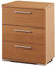 Miroytengo Comodino classico 3 cassetti in melamina color ciliegia per camera da letto moderna 42x63x35