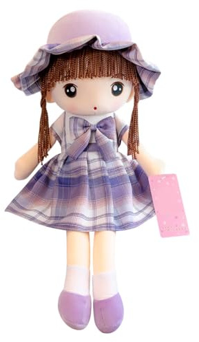 JAWSEU Poupée de Chiffon Fille Mignon Jouet en Peluche Bébé Douce Poupée Princesse Chapeau Et Vêtements Chiffon Doudou Jouets en Peluche de Dessin Animé Cadeau Fille pour Anniversaire Baptême Noël