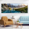 Leinwandbilder Berge Landschaft Natur,Moderne Panorama Bilder Groß XXL Schlafzimmer Wohnzimmer Wanddekoration Wandbild-Sonnenuntergang Meer Strand,Rahmenlos (C, 50x150cm, Ungerahmt)