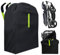 WIYETY Transporttasche Kinderwagen, Gate Check Reisetasche mit Rucksack, Kindersitz Transporttasche, Kinderwagen Transporttasche, für Kinderwagen, Buggy Kindersitz - 120 x 63 x 43 cm - Schwarz