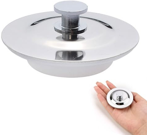 Universal Bath Plug for 40-45mm Holes – Stainless Steel Sink Stopper for Bathroom, Kitchen, and Bathtub, Rustproof Drain Cover Plug with Rubber Seal, Leak-Proof & Easy to Clean