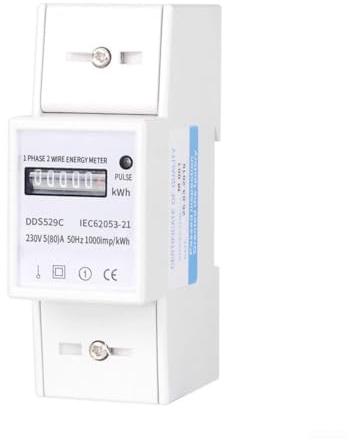 Monofase, Analogico Meccanico Elettricità Contatore di Energia, 230V 80A Monofase DN Rail Analogico Elettrico Misuratore