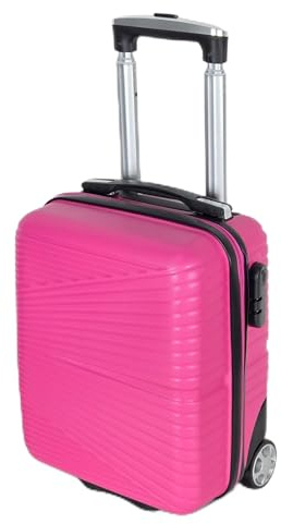 Valigetta Bagaglio a Mano 40x30x20 cm Uomo Donna Ragazzo Ragazza Bambini Rigido 2 Ruote Maniglia Telescopica Valigia Compatta Piccola da Cabina Ryanair EasyJet Multicolore Offerta Mod:1203 (Fuxia)