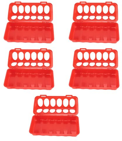 HPZIHUIT 5 comederos para Palomas con Tapa abatible, Bandeja de alimentación antiderrames, sin residuos, sin ensuciar, pequeño comedero para Aves de Corral con Agujeros para