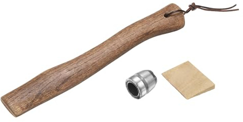 QUARKZMAN Manico Di Ascia In Legno Sostitutivo 13 Universale Manico Di Ascia In Hickory Con Zeppa Rotonda E Legnosa Per Ascia Da Campeggio E Giardino