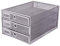 EXERZ Paper Sorter 3 Tier Drawers A4 / Multifunctional Desk Organiser/Letter Tray - Documents, Magazines, Notebooks and Letters (Silver Grey Colour)