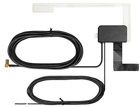 DAB+ Scheibenantenne mit Extra Remote-Kabel - Scheibenklebeantenne für DAB Empfang - Für alle Geräte mit SMB-Anschlüsse - Für Pioneer, Kenwood, JVC, Alpine Radios