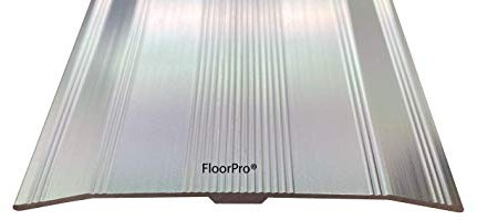 61mm Wide Carpet Metal Cover Trim Door Bar Threshold - Transition Threshold Strip - Metal Plate Covers Flooring Gaps - Silver Colour