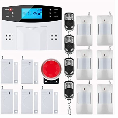 Sistema de alarma de seguridad DIY Teclado LCD RU/SP/EG voz inalámbrica SMS hogar GSM sistema de alarma casa inteligente Auto antirrobo puerta seguridad sistemas de alarma ( Color : 1 , Size : G2BG )