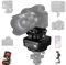 Soonpho M4 Trépied Caméra Panorama Head Télécommande Pan Tilt tête motorisée 360 degrés Erectable électrique avec pince de téléphone et télécommande pour appareils photo DSLR,Smartphone