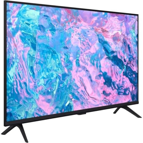 Samsung TV UE55CU7090UXZT Crystal UHD 4K, Smart TV 55, Crystal Processor 4K, Slim Look, Q-Symphony e OTS Lite, DVBT-2, Integrato con Bixby, compatibile con Alexa e Google Assistant, Black [2024]