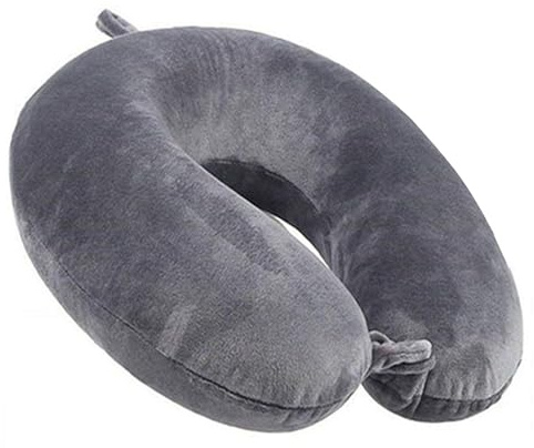 kierain Travel Pillow Memory Foam Neck Pillow for Travel Support Pillow Luxury Compact Lightweight Quick Pack for Camping Sleeping Rest Cushion (Gray)