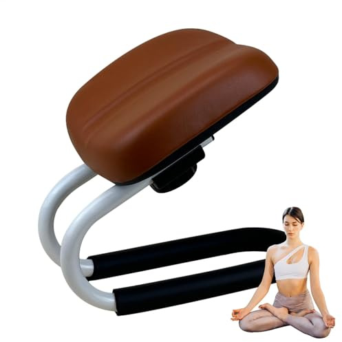 Bönbänk – meditationspall på knä | yogapall för att be med svampkudde | bänksits bärbara stolar meditationstillbehör för höftstöd