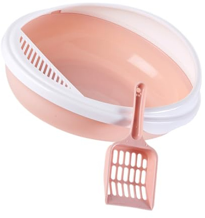 Garneck Caja Gatos Plástica Bandeja Gatos Arenero Cubierto Inodoro Artículos Limpieza Fácil