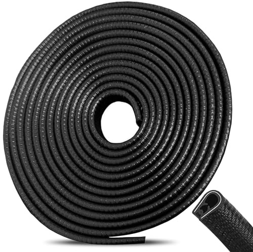 10M Protector Puertas Coche Antifugas U Forma para Evitar Arañazos | Protector Puerta Coche de Goma Rango de Sujeción 1-2 MM Protección de Bordes Auto para Automóvil SUV Puertas Maletero Capó