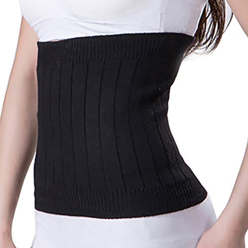 YUPPIE TONE Warm Cashmere Waistband Abdominal Protector Unisex Kidney Stomach Binder Waist Support Protector Belt Black M