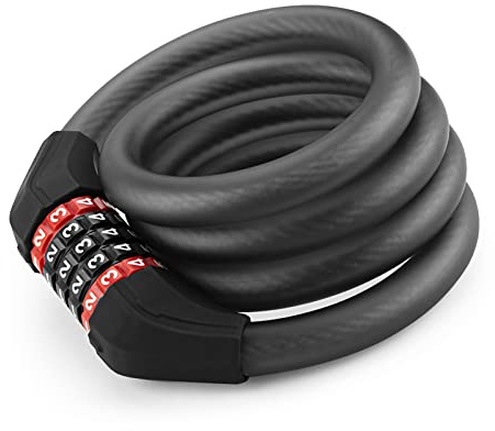 ROCKBROS Specialized Bike Lock Cable, 5 Digit Bike Lock Combination, 47 Inch Bike Wheel Lock, Master Lock Cable for Road Bike, MTB, Motorcycle, Stroller, Ladders, Gates