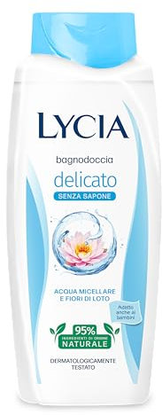 Lycia - Bagnoschiuma Delicato, Con Acqua Micellare e Fiori di Loto, Profumo Fiorito, 750ml