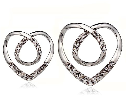 Heart Moda Sciarpa Anello Fibbia,2 pezzi Sciarpa di Seta Fermaglio Anello Cuore Fibbia Gioiello Perle Elegante Camicia Cravatte in Lega Maglietta di Perle Cinturino in Vita Fazzoletto da Collo Clip