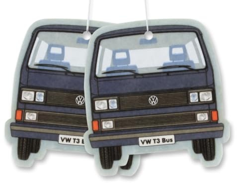 BRISA VW Collection – Volkswagen luftfräschare doftdispenser träd i T3 buss-motiv (färsk/blå/set om 2)