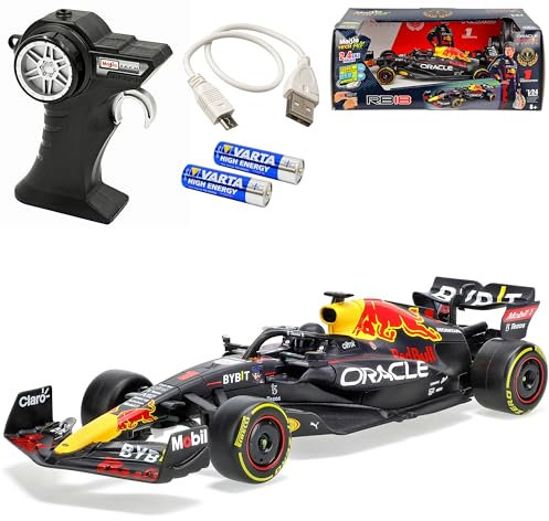 alles-meine.de GmbH Red Bull RB18 Racing Max Verstappen Nr 1 Formel 1 Weltmeister 2022 2.4 GHz RC Funkauto - inklusive Akku Batterien - sofort startklar 1/24 Modell Auto