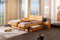 möbelando Massivholzbett >Morant Bay< mit Bettkasten in Kiefer eichefarbig geölt - 158x80x218 (BxHxT)