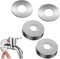 QIUMING Rohrabdeckung Ø 42 mm Rosette Wasserhahn Abdeckrosetten für Wasserhähne Rosetten Abdeckung FüR Rohre Geeignet für Schläuche, Wasserleitungen, Heizkörper, Duschen (Silber, 42mm)