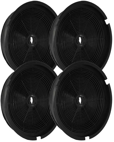 vhbw 4x Filtres à charbon actif compatible avec Etna hotte aspirante - 19 cm