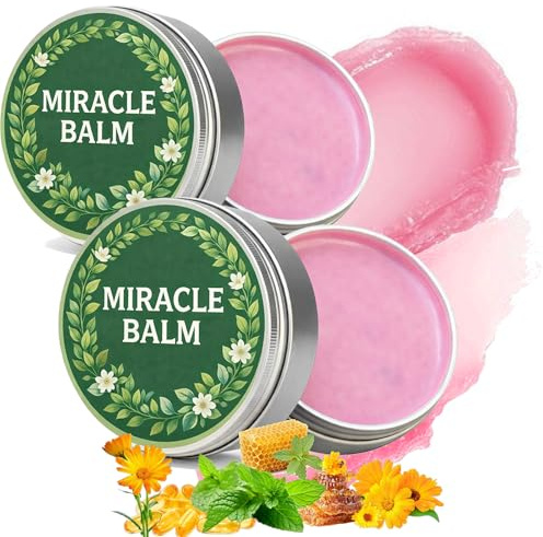 2-Pack Miracle Herbal Balm - Natural Foot & Joint Relief Cream for Legs Feet Fast-Absorbing, Non-Sticky Moisturizer with Herbal Ingredients Lightweight Daily Hydrating Balm